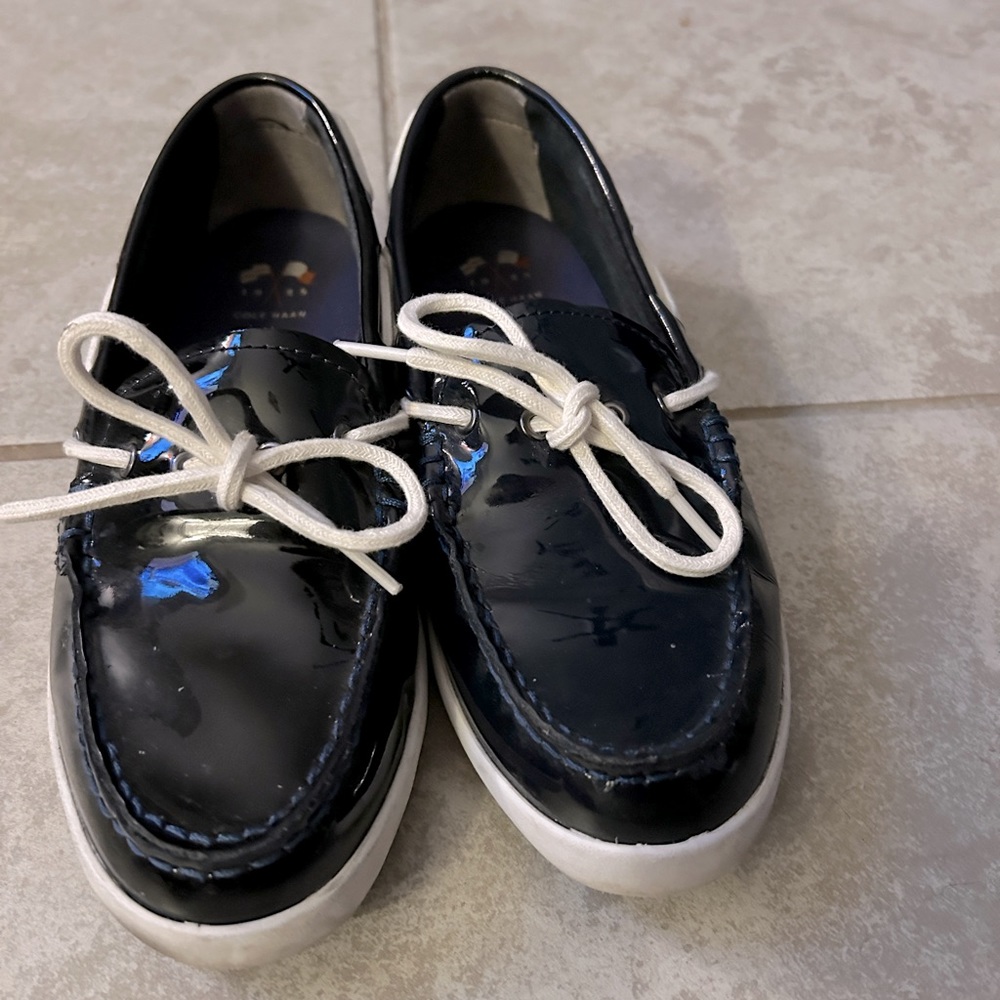 Navy Blue Cole Haan Boat Shoes - Ladies - 9B